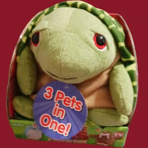 Pop out pets stuffed animals 3 in 1 reversible plush toy turtle, dolphin,walrus